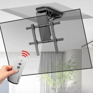 천장 티비 브라켓 전동 접이식 모니터 리프트 천정 32-75인치 천장형-리모컨 스마트 리프트 A
