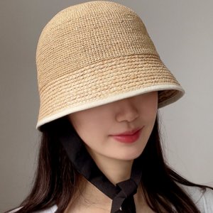 베누아르 고급 크로쉐 라피아햇 밀짚모자