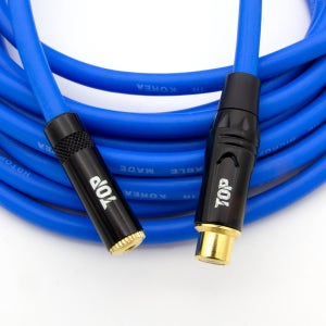 HDTOP 국산 3.5 스테레오 TO RCA 암암 케이블 블루 15M HT-TP1508