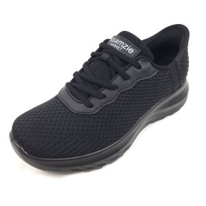 순이의신발장 신고벗기편한 발볼넓은 니트 발편한 쿠션 가벼운 올블랙 남자 운동화 남성런닝화