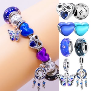 판도라호환 판도라팔찌 호환 참 6월 탄생석 실버 베리스톤 참 ( 판도라호환 생일 선물 파랑 블루 보라 퍼플 알렉산드라이트 )