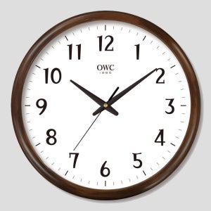 클래식 우드 40cm 대형 벽걸이 벽시계 OT931BR