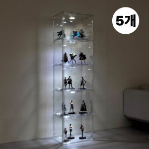 아크릴 케이스 피규어 장식장 건담 특대형 맥에다 보관함 45cm 조명세트