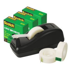3M 스카치 매직테이프 리필 18mmX32m 3개입+디스펜서 C40