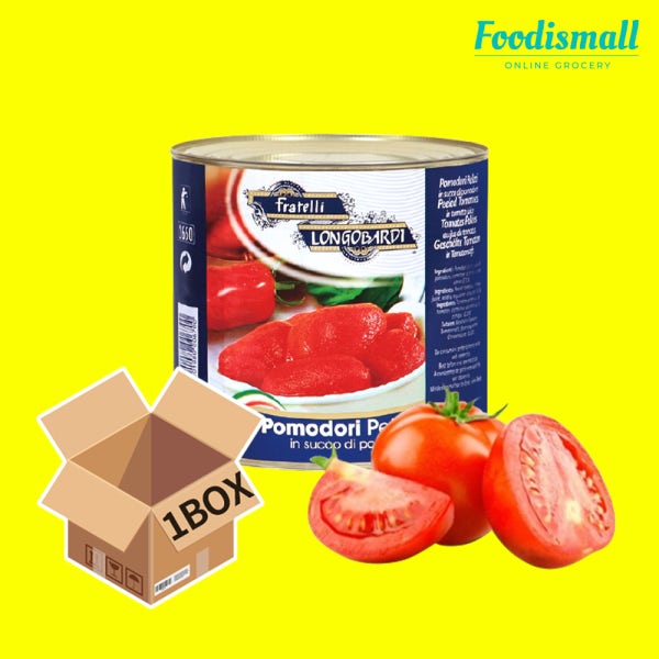 (박스판매) 프라텔리 롱고바디 토마토홀 2.55kg x 6개 홀토마토 파스타소스