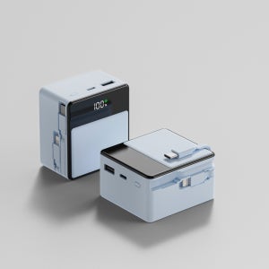 미니덕트 쿼드로 대용량 미니 보조배터리 PD 22.5W 고속충전 20000mAh, 스카이 블루
