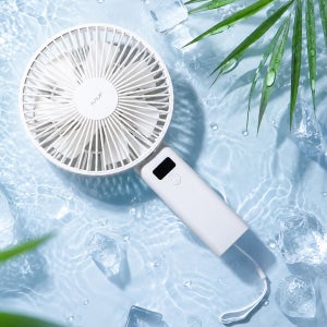 카프 휴대용선풍기 BLDC 무선 접이식 손선풍기 빅팬 16cm 화이트