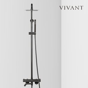 VIVANT RA4001(RB) 로얄블랙 해바라기 레인샤워기