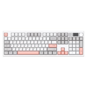 앱코 AS104 유무선 블루투스 게이밍 기계식 키보드 N 핑크그레이, 딥 사운드축