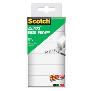 3M 스카치 매직테이프 리필 세이빙팩 810R 6개입 (18mmX32m)