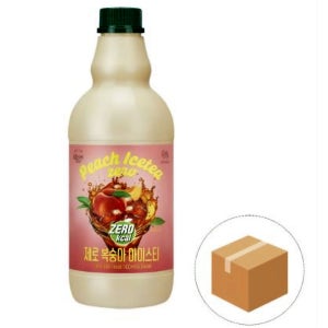 복음자리 제로아이스티 복숭아 아이스티 제로칼로리 원액 1.47L, 6개