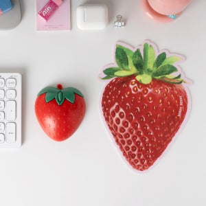고당도 무선 딸기 마우스 딸기패드 과일 책상 인테리어