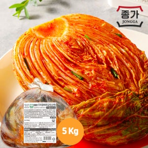종가 포기김치 소백 5kg 업소용 급식용 (아이스박스 포함)