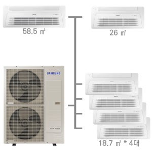 삼성 가정용 무풍 시스템 에어컨 6실, 159㎡, 단배관