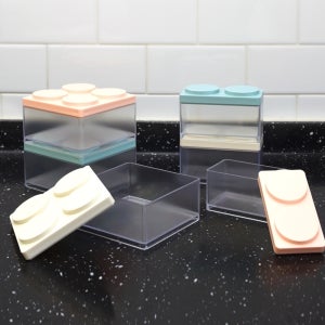 북유럽 스타일 수납 정리 블럭박스 4칸