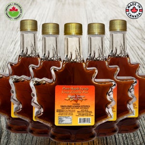 캐나다테루와(Terroir)100ml 캐나다 직수입100% 퓨어 오가닉 메이플시럽 Grade A 천연 감미료 100ml, 5개