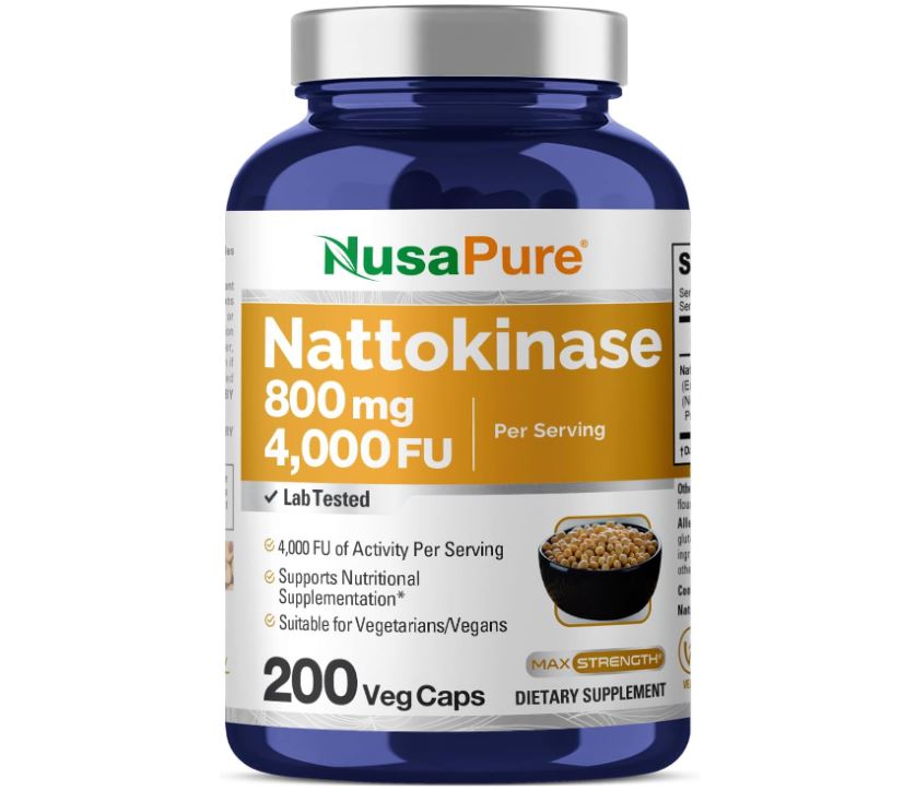 누사퓨어 <b>나토키나제</b> 800mg <b>4000FU</b> 200캡슐
