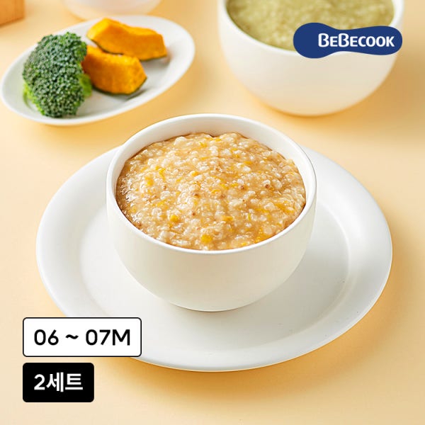[베베쿡] 중기2단계 시판이유식 정기식단 7-9개월 2세트(160g x 4팩)