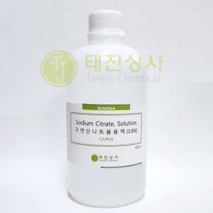 구연산나트륨용액 시트르산나트륨용액 3.8% 450ml 과학 시약 연구