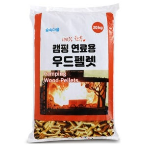 펠렛 연료 난로 캠핑 우드펠렛 20kg