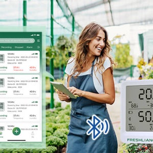 스마트 온도 및 습도 측정. 스마트폰 App 실시간 모니터링, 실내 및 실외 Temperature/Humidity, BlueTag TH20