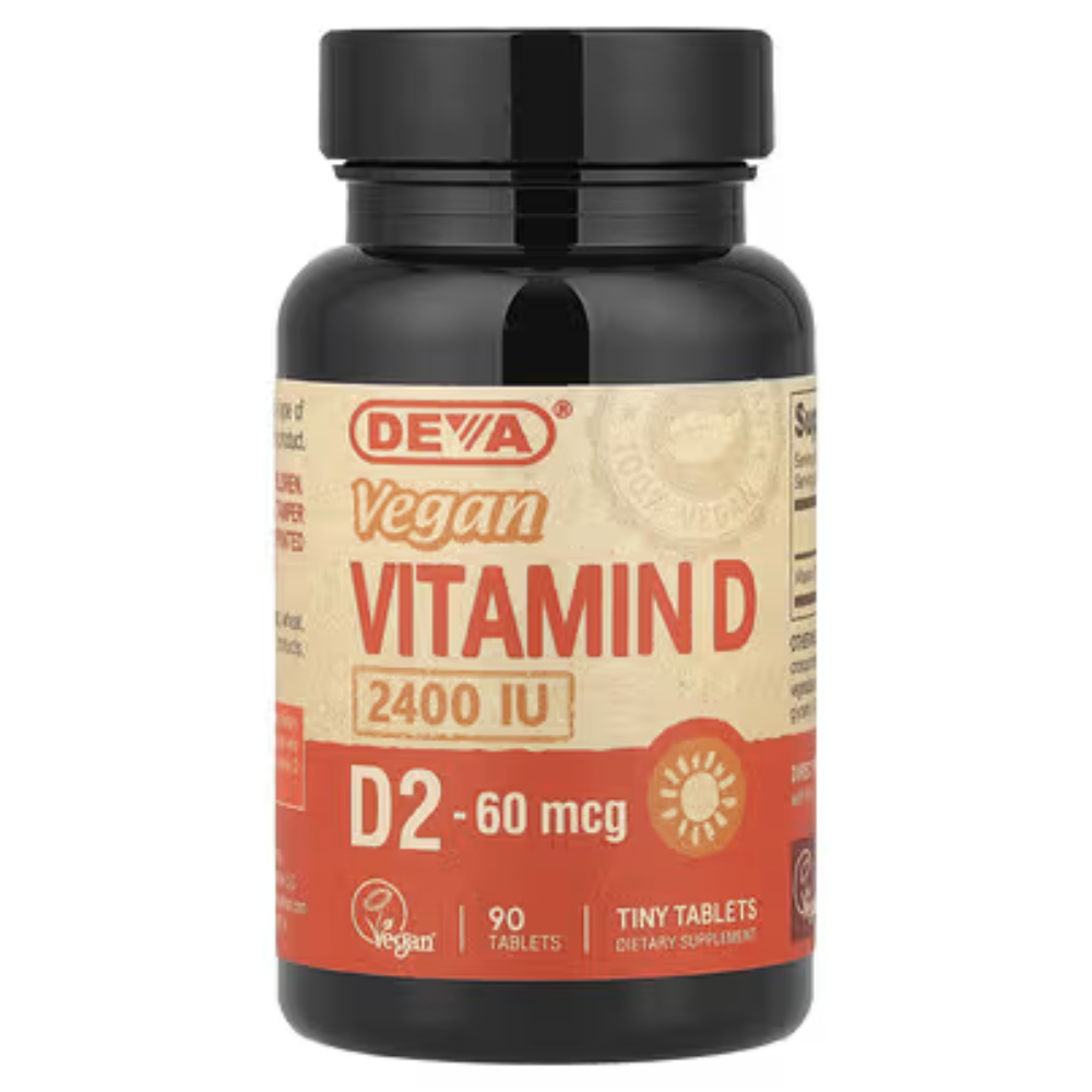 데바 비건 <b>비타민D2</b> 60mcg 2400IU 90정