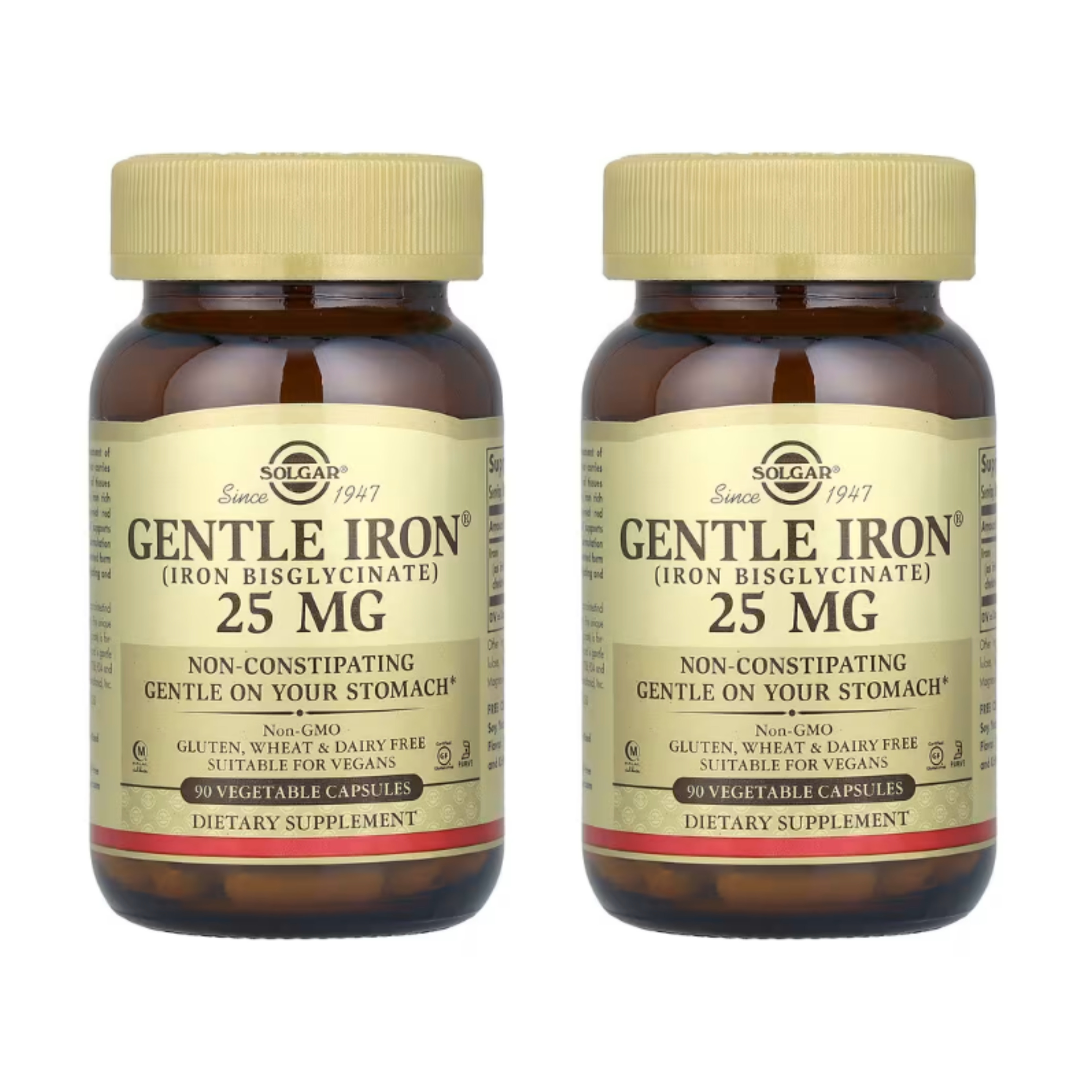 1+1 솔가 젠틀 <b>아이언 25mg</b> 90캡슐 철분제