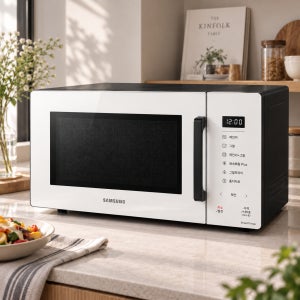 삼성전자 비스포크 전자레인지 글램화이트 23L MG23A5378CE