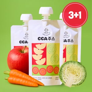 [3+1] CCA주스 물 한 방울도 섞지 않은 100% NFC착즙 100ml x 80개입