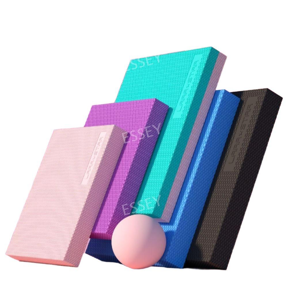 <b>헬스 밸런스</b> 사각 매트 패드 두꺼운 홈트 고밀도 쿠션 운동 요가 블록 훈련 보드 피트니스 스카이블루 소(40x19x4 cm)
