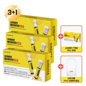 [3+1] PVC백 증정 슈어비타 멀티 비타민 이뮨샷 비타민B군 최대 함량 대용량 30ml 7개입, 4개