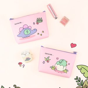 죠르디 다이노 뷰티 슬림 파우치 화장품 소지품 디지털 여행용 주머니