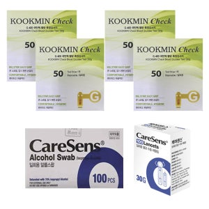 녹십자 국민첵 혈당측정검사지 +침100개+알콜솜100매 200매입, 1개