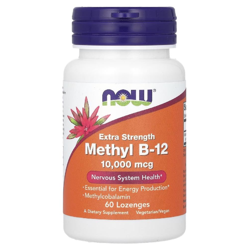 나우푸드 <b>메틸</b> <b>B12</b> Methyl B-12 <b>메틸코발라민 10000mcg</b> 로렌지 60정