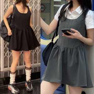 절개라인 뷔스티에 예쁜 20대 미니원피스