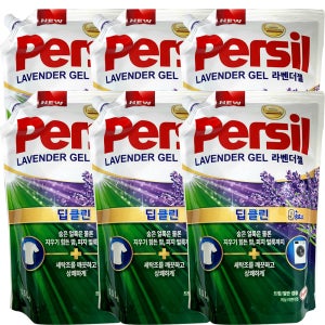 퍼실 9중효소딥클린 라벤더젤 액상세제 1.5L, 라벤더, 6개