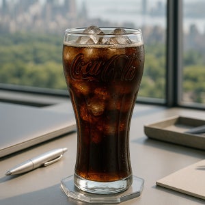 코카콜라 컨투어 글라스컵 까패 유리잔 370ml 투명 CC8120