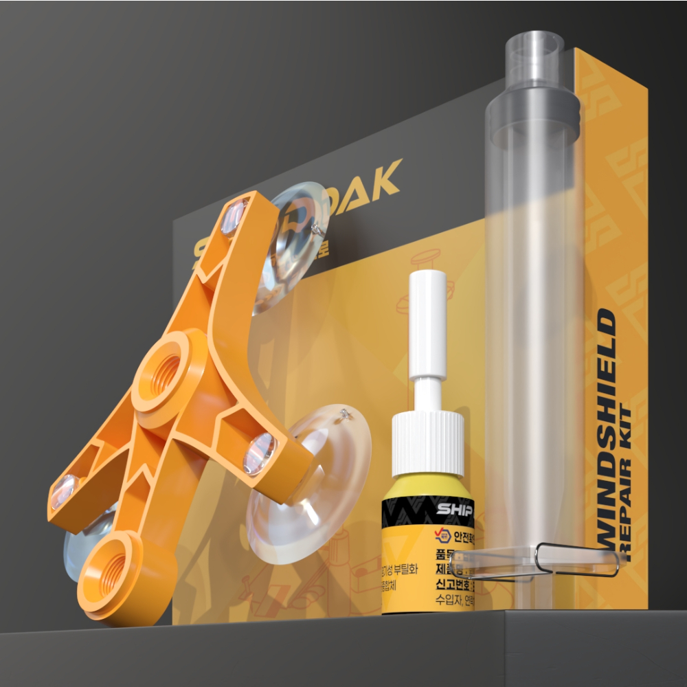 자동차 유리복원제 앞유리 돌빵 기스 차 유리복원액 키트 ver2