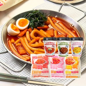 대유잼떡볶이+원더뽀끼 컵떡볶이 6종 세트(오리지널+국물+로제+매콤+짜장+로제)