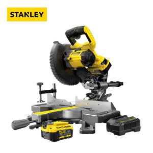 스탠리 20V MAX 충전식 무선 슬라이딩 각도 절단기 세트 SCM701M2-KR 원형톱