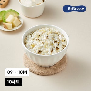 [베베쿡] 후기1단계 시판이유식 정기식단 9-10개월 10세트(180g x 20팩)