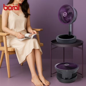 [보랄] BLDC 무선 접이식 폴딩 팬 BR-700AC 8단 풍속 리모컨 가정용 캠핑용