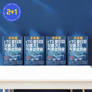 순수식품 RTG 오메가3 비타민D3 60캡슐 4박스