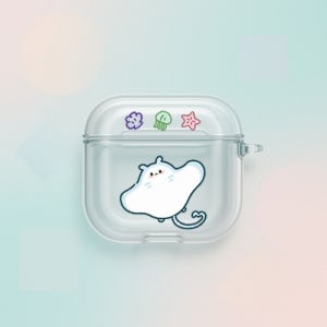 아기가오리 에어팟 1 2 3 4 세대 프로 프로2 버즈2 버즈3 버즈4 투명하드케이스