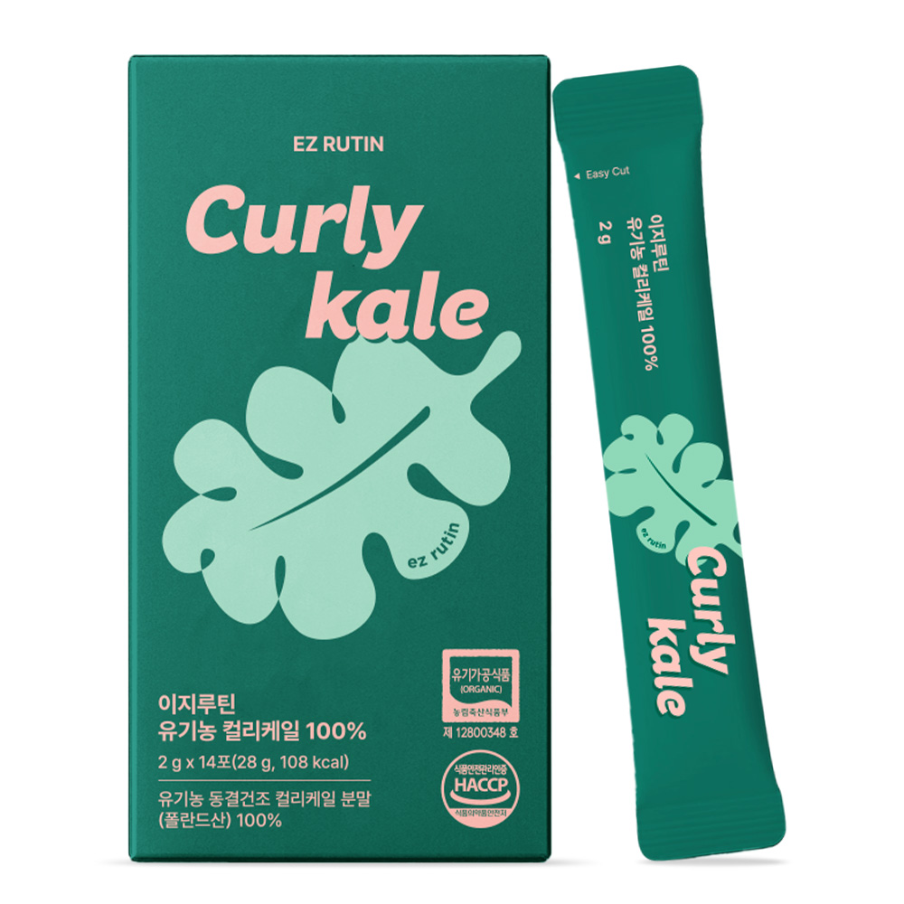 이지루틴 폴란드산 유기농 곱슬 <b>컬리</b> 케일 동결건조 100% 설포라판 분말 1박스