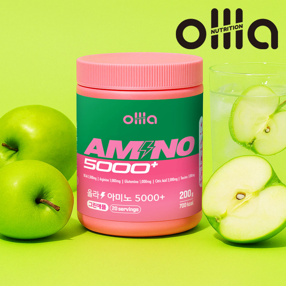 올라 <b>아미노</b> 5000+ <b>200g</b> BCAA <b>아미노</b>산 보충제
