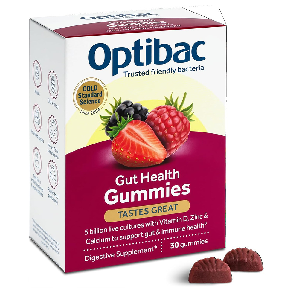Optibac Gut <b>Health</b> Gummies Vitamin D Zinc &amp; Calcium 옵티백 장 건강 비타민D <b>아연</b> 칼슘 30개구미