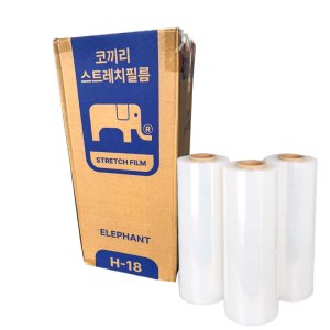 코끼리 포장용스트레치필름 투명 15mic x4롤 공업용랩 산업용 파렛트 수동 LLDPE