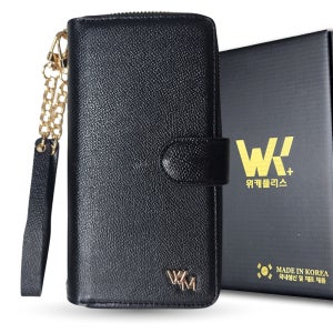 위케 국산 천연 가죽 지갑 케이스 밀러 프리미엄 블랙, 갤럭시A30