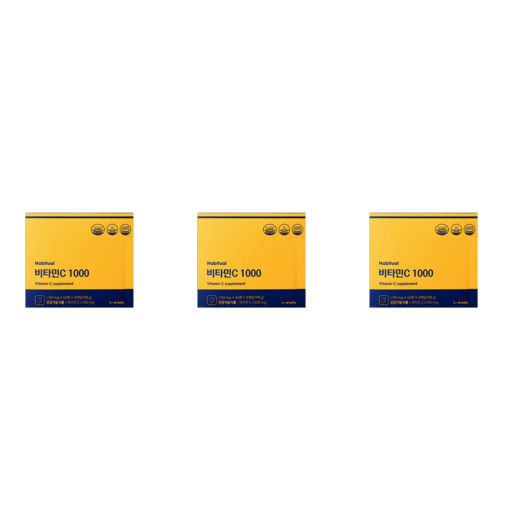해비추얼 GMO<b>프리 비타민C</b> 1000mg 6개월분 3개